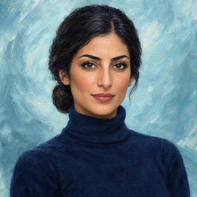 Illustrated portrait for the Olympian persona.